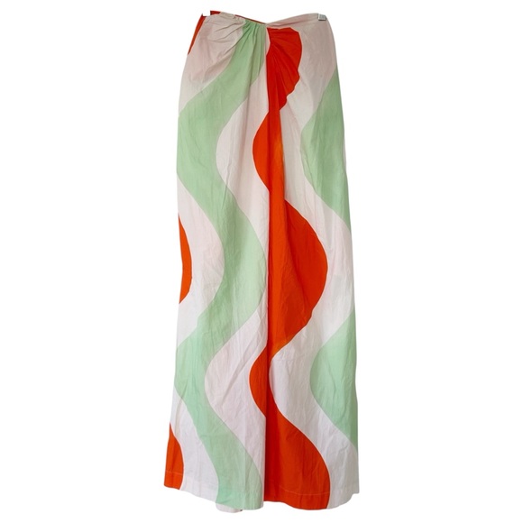 NWT Mara Hoffman Alice Fair Trade Red Green Strapless Cotton Maxi Dress Size XS - Picture 3 of 13